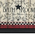 thumbnail image 3 of Set Of Three Hot Bath Black Framed Bathroom Wall Art With Mirror, 3 of 5
