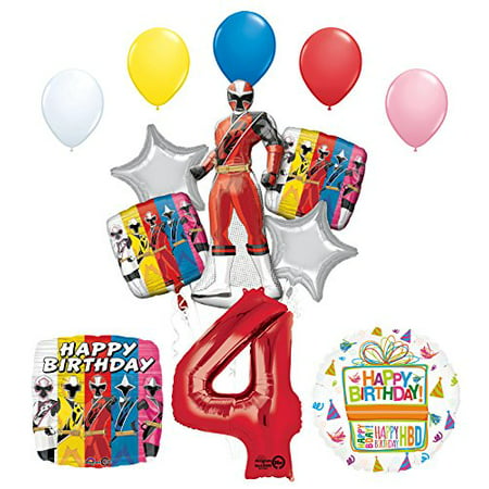 The Ultimate Power Rangers Ninja Steel 4th Birthday Party Supplies