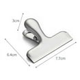 thumbnail image 2 of 6 Pack Silver Chip Bag Clips, Wide Heavy Duty Food Bag Clips 7.7*6.4*3cm, 2 of 4