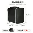 thumbnail image 4 of "6-Can Mini Fridge - 1.06gal Portable Cooler & Warmer for Bedroom, Travel - Compact Storage for Food, Cosmetics - Light Beige/Black/Pink", 4 of 17