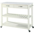 thumbnail image 1 of Crosley Furniture Engineered Wood/Granite Top Kitchen Cart in White, 1 of 7