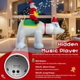 thumbnail image 3 of 7ft Christmas Inflatable Santa Claus on Polar Bear Playing a Guitar, LED Lights Outdoor Indoor Holiday Decorations, Christmas Blow up Lawn Inflatables for Christmas Garden Yard Decoration, 3 of 7