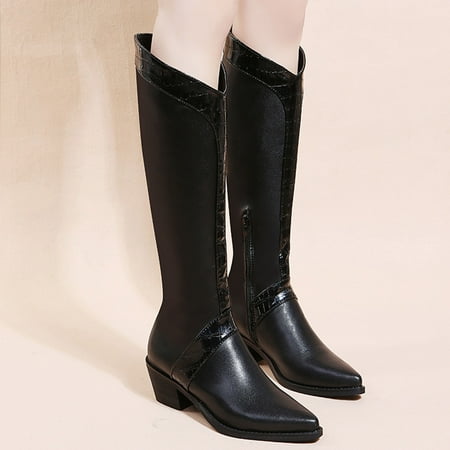 

Rdeuod Nude Heels For Women Women S Suede Over The Knee Boots Side Zipper Fish Mouth Open Toe High Heel Stretch Boots Black Heels