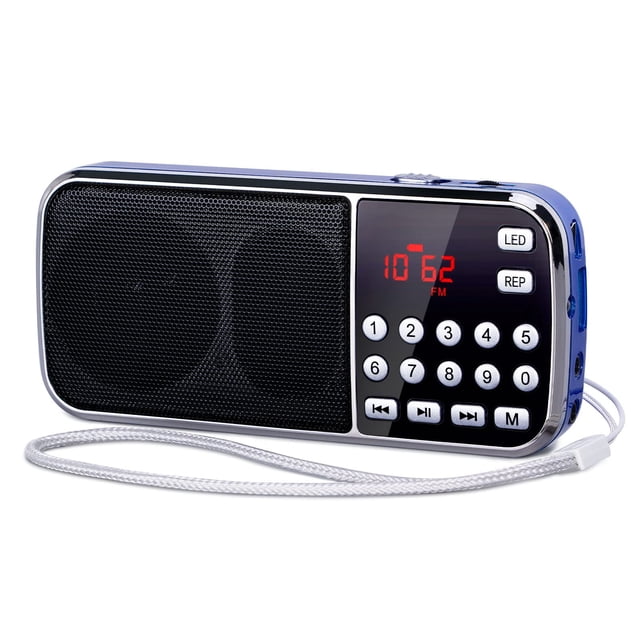 Radio portátil PRUNUS J-189 Bluetooth AM FM Radio Azul