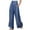Blue, variant on Women's Wide Legged High Waisted Jeans Autumn And Winter Casual Pants