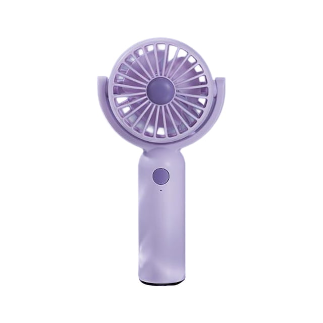 D Portable Handheld Mini Fan With 180 Degree Rotating Head 3 Speed Settings Removable Washable Mesh Cover Usb Rechargeable Violet