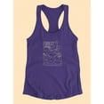 thumbnail image 3 of Forest Camping Nature Lineart Racerback Tank Women -Image by Shutterstock, Female Medium, 3 of 4
