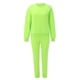 thumbnail image 1 of Gibobby Conjunto de Pantalones para Mujer Conjunto de cuello redondo de Color sólido a la de otoño e invierno para mujer, conjunto de suéter con pantalones la(Fluorescent Green,XL), 1 of 5