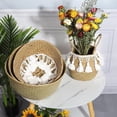 thumbnail image 2 of Primary Color Double Knot Long Tassel Storage Basket, 2 of 10