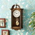 Bulova Clocks C1517 Saybrook Striking 3 Melody Option Chiming Wood Wall