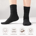 thumbnail image 4 of Bocaoying 6 Pairs Women’s Crew Ankle Slouch Socks, 3-in-1 Soft & Breathable Scrunch Design for US Size 5.5-9, 4 of 9