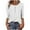 White, variant on Lenpel Women's 3/4 Length Sleeve Tops Trendy Spring Summer Half Button Printed Casual T-Shirts Tunic Tee Blouses