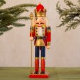 thumbnail image 3 of Nutcracker Figures Classic Nutcracker With Square Base 12in Nutcrackers Soldier Wooden Soldier Nutcracker Figures King Christmas, 3 of 5