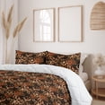 thumbnail image 2 of Ambesonne Geometric Down Alternative Quilt Comforter, Graffiti Art Earthy Back, Queen, Brown and Burnt Orange, 2 of 5