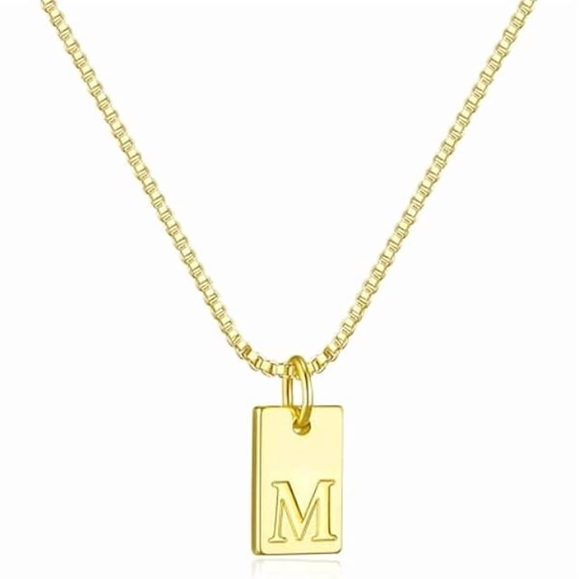 Chenchen Initial Necklaces for Women 14K Gold Plated Letter Necklace Dainty Waterproof Pendant Necklace Personalized Gifts Trendy Gold Jewelry