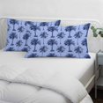 thumbnail image 4 of Palm Trees Pillow Covers Queen, Summer Vintage Tropical Trees Botanical Blue Soft Brushed Microfiber Breathable Throw Pillow Covers, Decorative Pillowcase with Zipper for Couch Sofa Bedroom 20"x30", 4 of 9