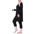 thumbnail image 2 of HNMKIU Swimming Suits for Women Plus Size Full Coverage Loose Fit Long Sleeve Swim Dress with Hood and Pants Womens Swimwear 01_Black，XXXL, 2 of 7