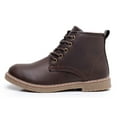 thumbnail image 5 of Blikcon Kids Boys Ballard Dress Boots Comfort Bootie Chukka (Color: Darkbrown, Size: 2 Little Kid), 5 of 7