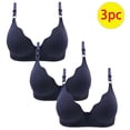 thumbnail image 2 of XuJwPNcy 3 Pc Bras for Women Wireless Push up Seamless Everyday Comfort Breathable Adjustable Wirefree Bras, 2 of 5