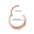 thumbnail image 4 of Clearance! Surgical Tragus Conch Daith Piercing Jewelry Cartilage Hoop Earring Cube Zircon Hinged Nose Ring Hoop Rings,B, 4 of 9