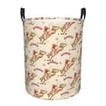 thumbnail image 1 of Balery Howdy Cowgirl Cesta de ropa redonda con asas, impermeable, independiente, para ropa, juguetes, dormitorio y familia-Small, 1 of 6