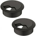 thumbnail image 1 of Pasacables para escritorio, diámetro 70 mm - Juego de 1 Pasacables de plástico negro - Hoja pasacables - Para mayor organización y visión general en el lugar de trabajo, 1 of 4