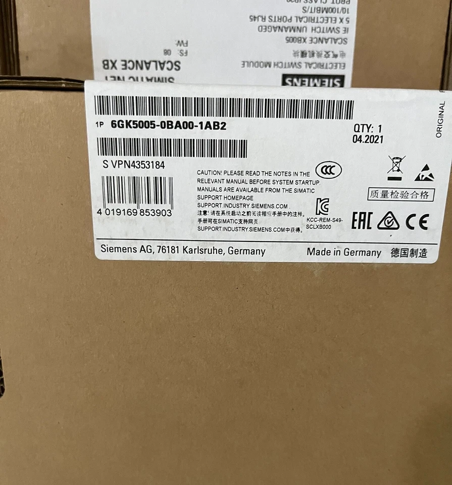 Siemens 6GK5005-0BA00-1AB2 Ethernet Switch, Original Brand New 2-4 Days Delivery