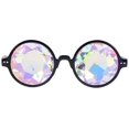 thumbnail image 1 of Lunettes Kaléidoscope Arc-en-Ciel Rave Trou de Ver Prisme Lunettes de Diffraction (Noir), 1 of 4