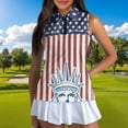 thumbnail image 3 of Aplkyhs American Patriotic Star Matching Golf Shirts for Couple Racerback Design Golf Tennis Tank Top Soft and Comfortable 4-Way Stretch for Golf Tennis Hiking Running Gym, 3 of 6