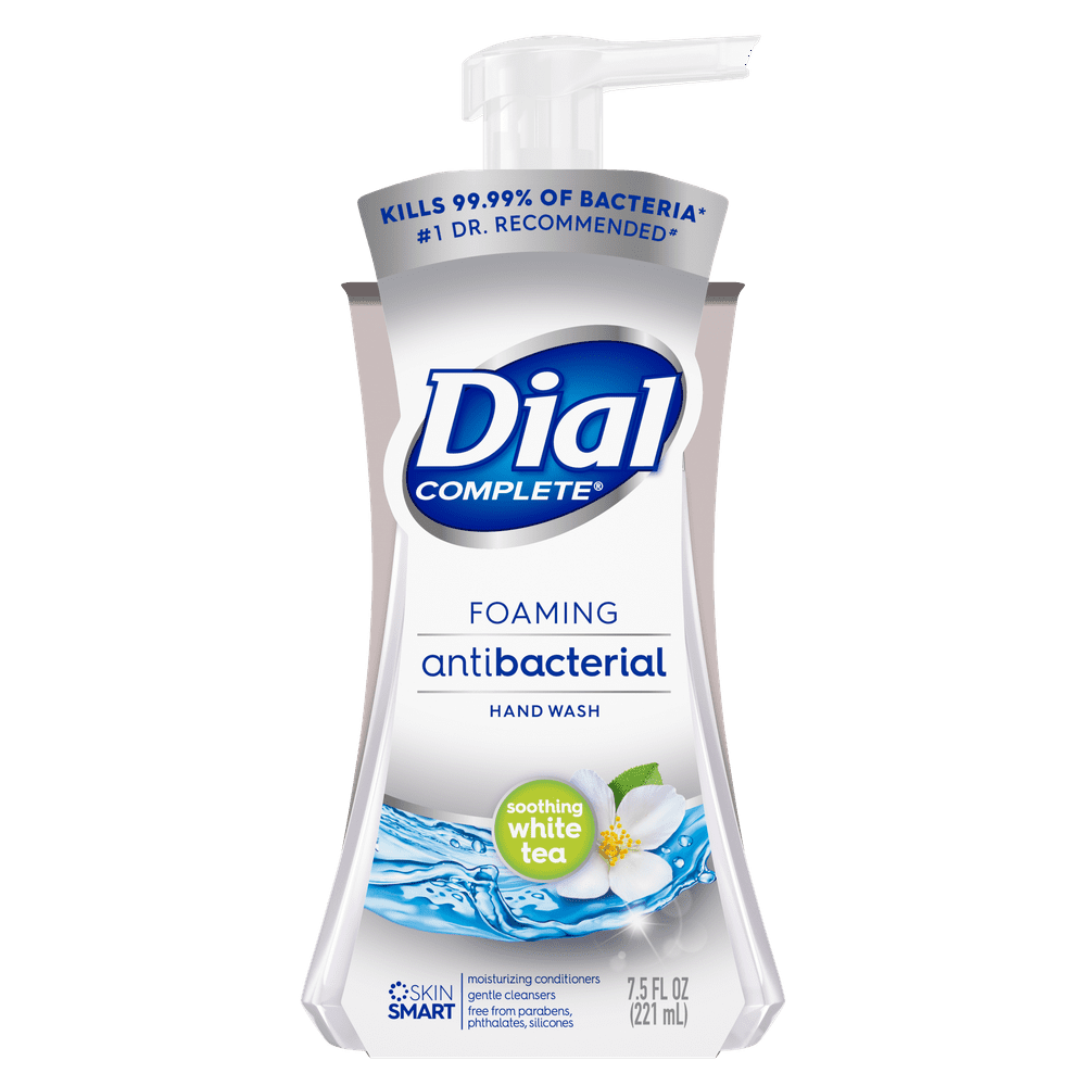 Dial Complete Antibacterial Foaming Hand Wash, Soothing White Tea, 7.5