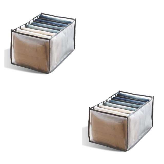 Organizador de ropa Injueey 2 piezas Gris L