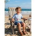 thumbnail image 4 of BemeyourBBs Toddler Baby Boys Birthday Outfits 1 2 3 4 5 6 Years Old Birthday Summer Clothes Number Cow Embroidery Short Sleeve T Shirt Tops and Pockets Shorts Set, 4 of 9