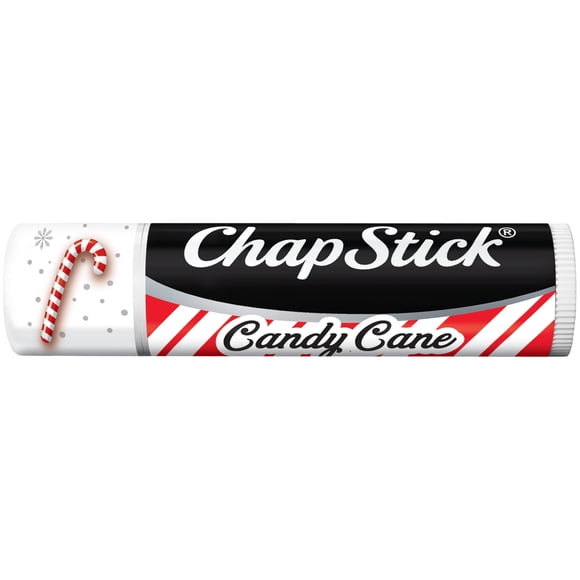 ChapStick Candy Cane Peppermint Lip Balm Tube Candy Cane Bálsamo labial y humectante labial para el cuidado de los labios - 0.15 Oz