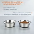 thumbnail image 2 of PEGGY11 Deep Stainless Steel Dog Bowl, Set of 2, Silicone Base, Rust Resistant, Food Grade, BPA Free, No Noise Pet Bowl for Dogs, Each Holds 8 Cups, 2 of 8