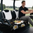thumbnail image 5 of XYZCANDO Cute Frog Daisy Print Golf Cart Seat Cover - 4 Pockets Non Slip Terry Cloth Universal 2 Passenger Golf Cart Accessory, 5 of 8
