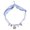 Blue, variant on Stylish Silk Scarf Necklace With Alloy Pendants Multilayer Floral Heart Designs Fashion Accessory