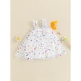 thumbnail image 3 of CIYCuIT Toddler Baby Girls Summer Cami Dress Colorful Dot Print Sleeveless Tulle Tutu A-line Dress 6M 12M 18M 24M 3T 4T Kids Casual Sweet Princess Dress, 3 of 8