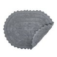 thumbnail image 2 of Contemporary Home Living 21" x 34" Gray Large Oval Home and Bathroom Essentials Crochet Bath Mat, 2 of 6