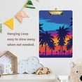 thumbnail image 6 of FMSHPON Coconut Tree Tropical Plants Rainbow Clipboard Hardboard Wood Nursing Clip Board and Pull for Standard A4 Letter 13x9 inches, 6 of 7