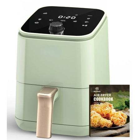 

HMTX Small Air Fryer 2 Qt Air Fryer Compact Size with Touchscreen and Preset Modes Green