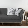 thumbnail image 7 of Ambesonne Saying Throw Pillow Cover 2 Pack, Happy Weekend Theme Graphic, 24", Purple Grey, 7 of 7