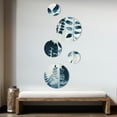 thumbnail image 3 of Designart "Retro Wildflowers In Shades Of Blue II" Floral Metal Wall Art Set of 5 Piece, 3 of 5