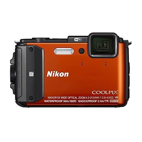 Nikon Coolpix AW130 16.0-Megapixel Waterproof Digital Camera Orange by Nikon