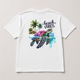 thumbnail image 3 of Beach Vibes Sea Turtle Graphic T-Shirt Women Coastal Summer Tee Crewneck Short Sleeve Cotton, 3 of 9
