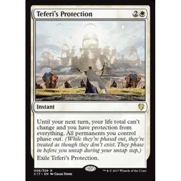 Magic the Gathering - Commander 2017 - Teferi's Protection Light Play