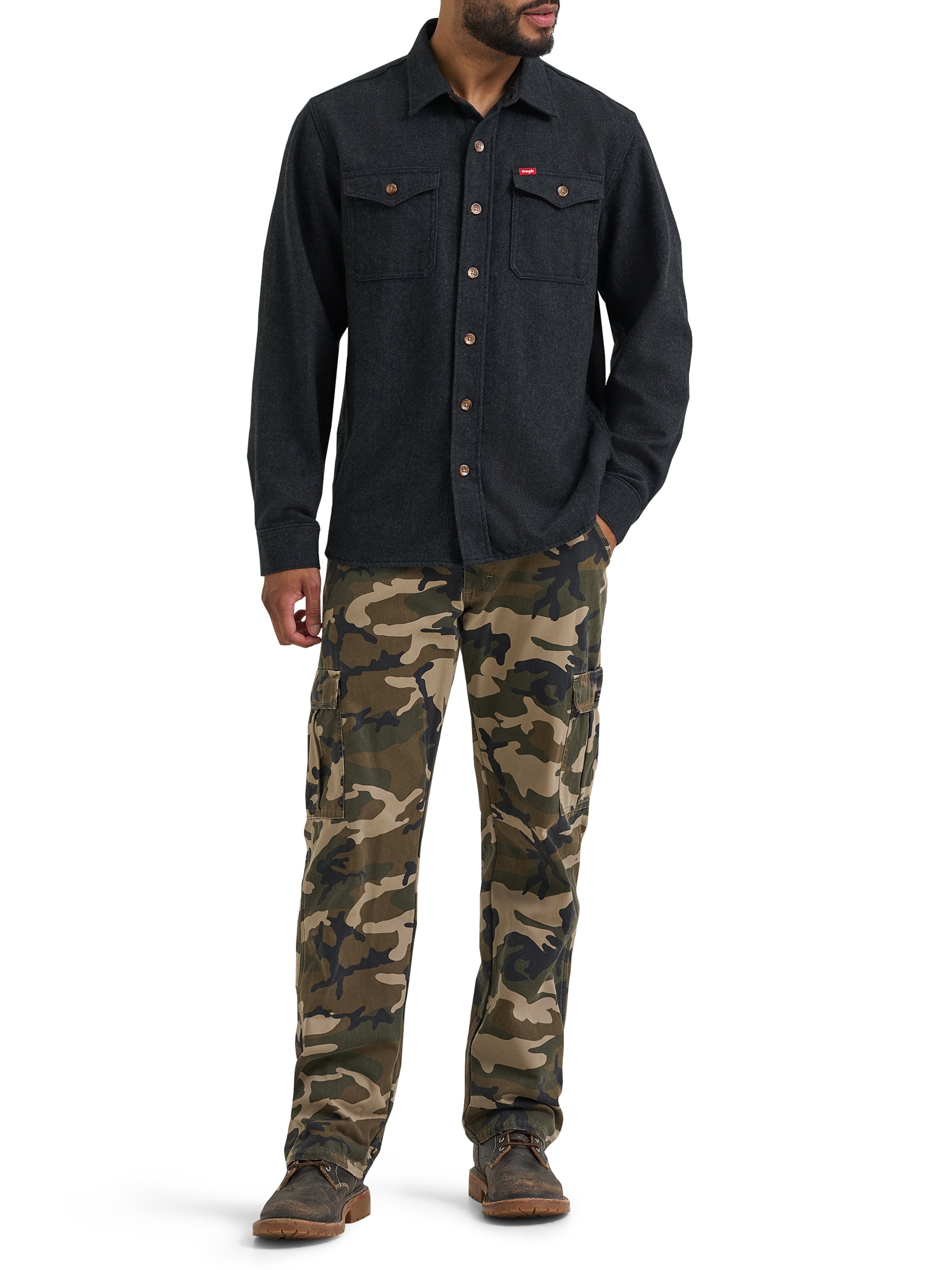 Wrangler® Men's Brushed Fleece Flannel Shirt Jacket, S-3XL
