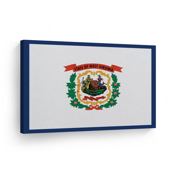 Smile Art Design West Virginia State Flag CANVAS PRINT State Capital of USA Flag Canvas Wall Art US State Flag Wall Art Home Decoration Living Room Dorm Office Decor Ready to Hang Made in USA 30x40