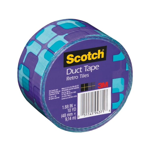 Scotch Duct Tape Purple and Violet Tiles 1.41 inch by 5 yards per roll 8 rolls 