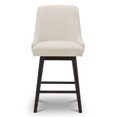 thumbnail image 2 of CHITA 26 inch Swivel Upholstered Fabric Barstool, Creamy White, 2 of 8