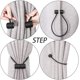 thumbnail image 2 of Clips para alzapaños de cortinas VS fuerte banda magnética para corbatas, cortinas decorativas para el hogar y la oficina, soportes para alzapaños de tejido, europeos para tratamiento opaco de ventanas transparentes (negro) brillar Electrónica, 2 of 5